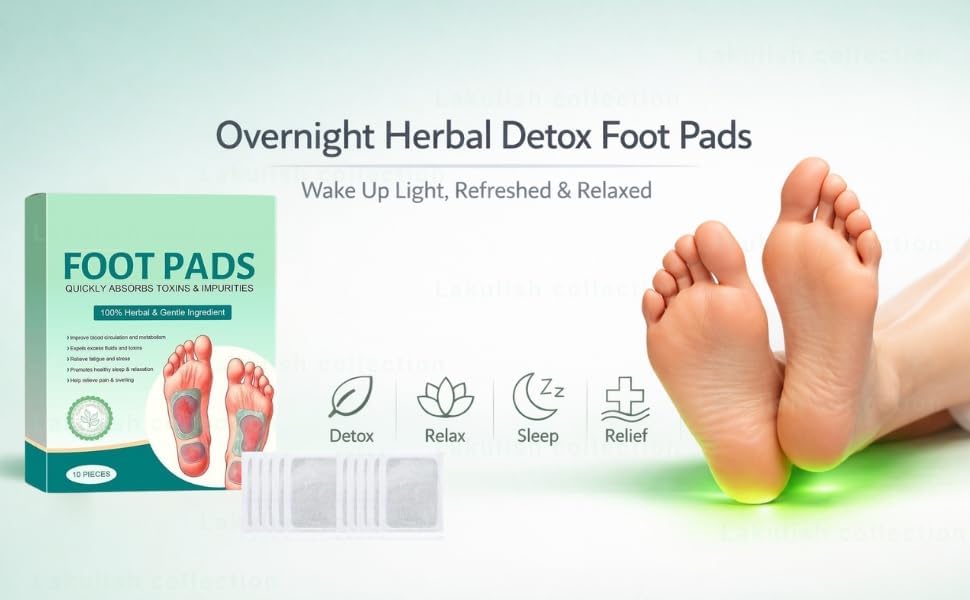 Herbal Detox Foot patch - Bamboo Vinegar and Acupoint Micro-Massage Technology (pack of 2)