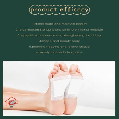 Herbal Detox Foot patch - Bamboo Vinegar and Acupoint Micro-Massage Technology (pack of 2)