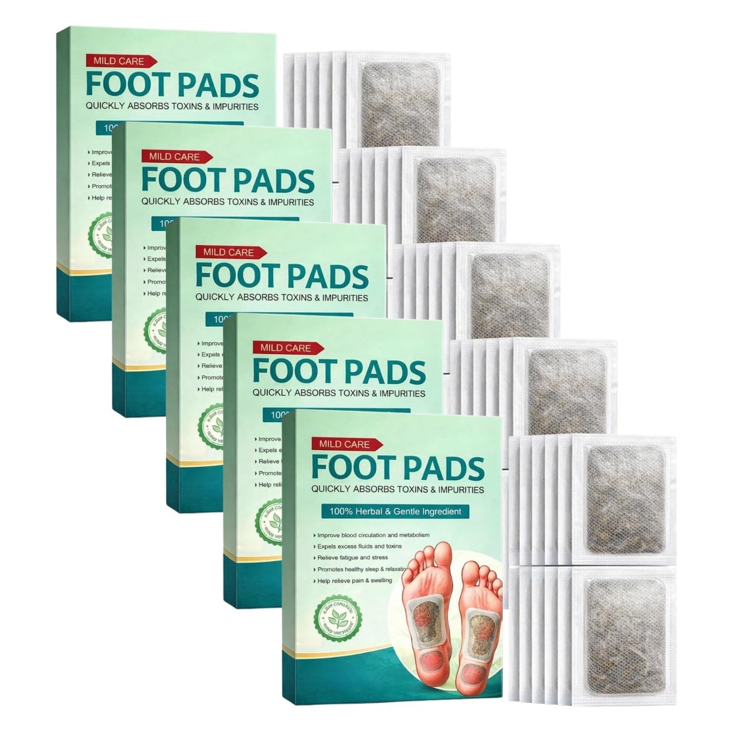 Herbal Detox Foot patch - Bamboo Vinegar and Acupoint Micro-Massage Technology (pack of 2)