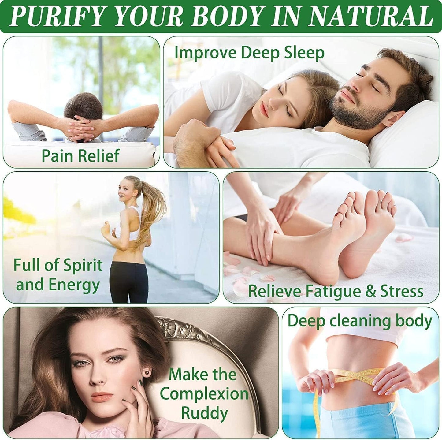 Premium Bamboo Charcoal foot patch for detoxification | detox foot patches | foot patch | foot patches | Natural Ginger & Bamboo Vinegar Patches for Toxin Removal Pain Relief, Better Sleep & Circulation for Men & Women (10)