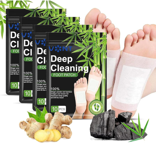 Premium Bamboo Charcoal foot patch for detoxification | detox foot patches | foot patch | foot patches | Natural Ginger & Bamboo Vinegar Patches for Toxin Removal Pain Relief, Better Sleep & Circulation for Men & Women (10)